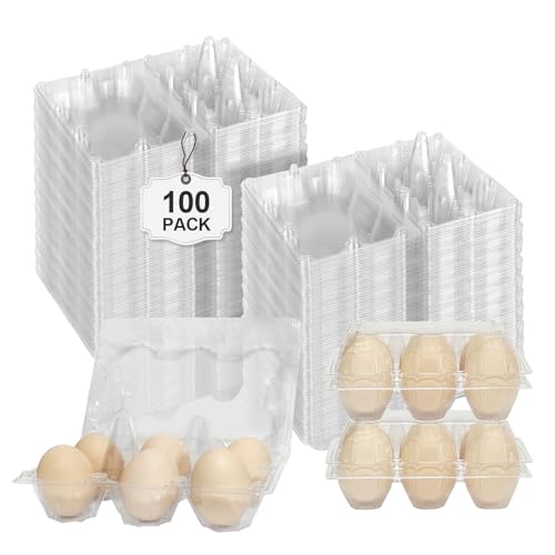 100 Pack Egg Cartons 6 Count (100 Count)