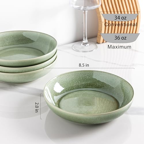 8.5’’ Ceramic Pasta Bowls Set of 4 (4 Count)