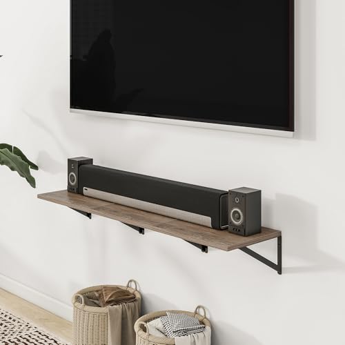 16W x 12D Deep Floating Shelves Set of 3 Grey (3 Count)
