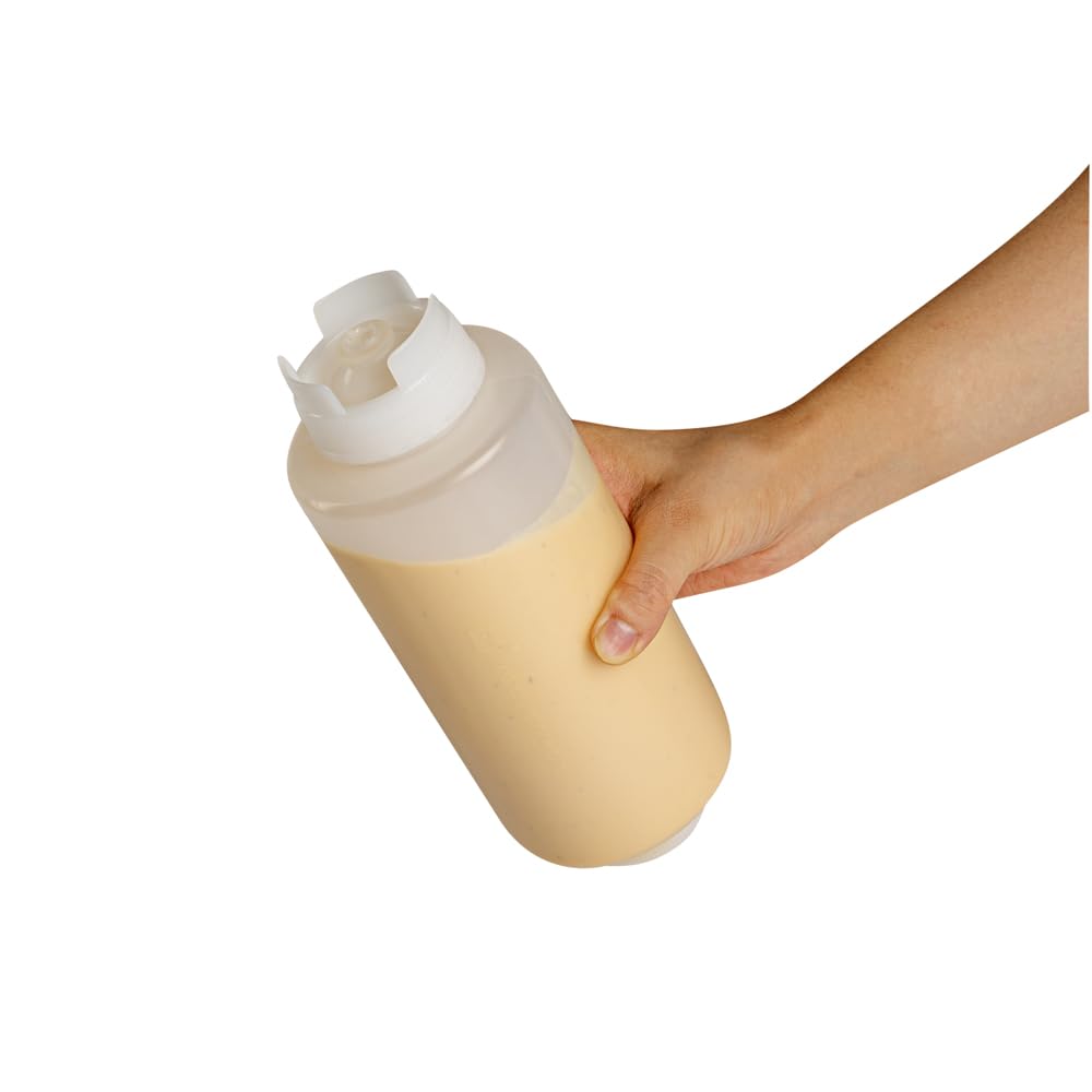 First In First Out 32 oz Clear Plastic Squeeze Bottle (6 Count)
