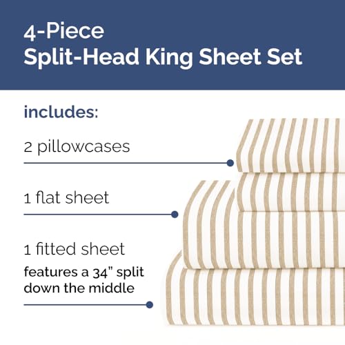 Flex Top Split Head King 4 Piece Sheet Set
