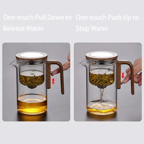 800ML 27OZ Witchcraft Magic Glass Teapot with Infuser Strainer and Lid for Loose Leaf Tea Herbal
