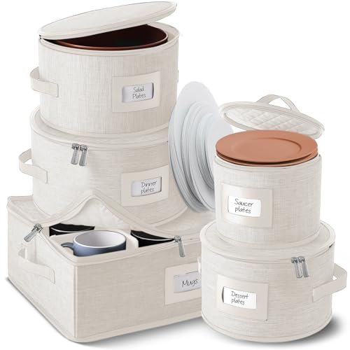 Fine China Storage Containers Hard Shell 5 Piece Set