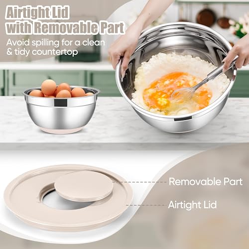 Stainless Steel Mixing Bowls with Lids Set (13 Count)