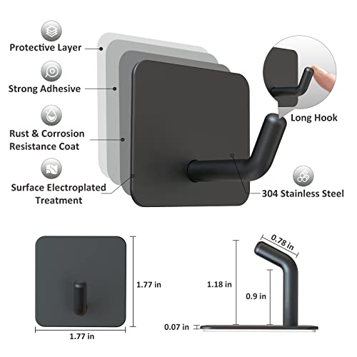 Adhesive Hooks for Shower Wall (4 Count)