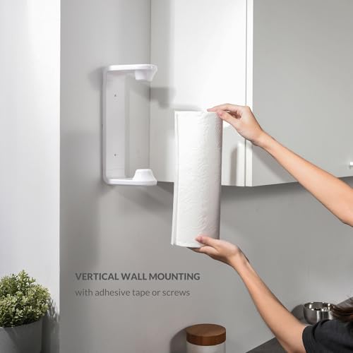 ONE Hand Simple Tear Paper Towel Holder Under Cabinet