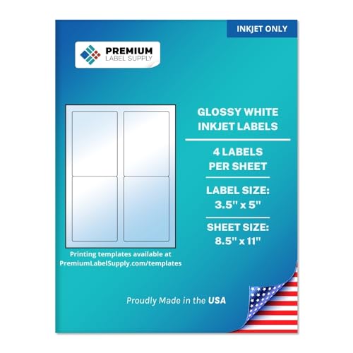 Glossy White Sticker Labels (40 Count)