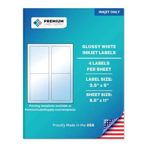 Glossy White Sticker Labels (2000 Count)