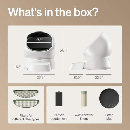 Automatic Litter Box with Accessories Kit & 90