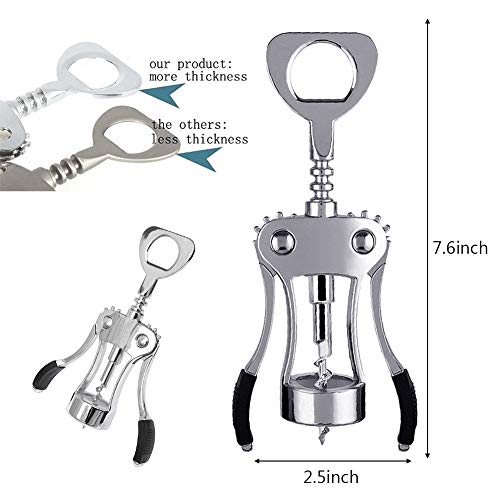 Best Wing Corkscrew Wine Bottle Opener Luxury Waiter Corkscrew with Stopper Set for Wine Enthusiast Waiters