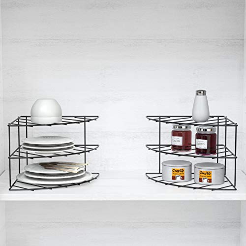 3 Tier Counter & Cabinet Corner Shelf Organizer (2 Count)