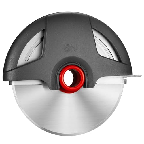 4.3" Palm Grip Pizza Cutter with Blade Cover for Thick Crusts