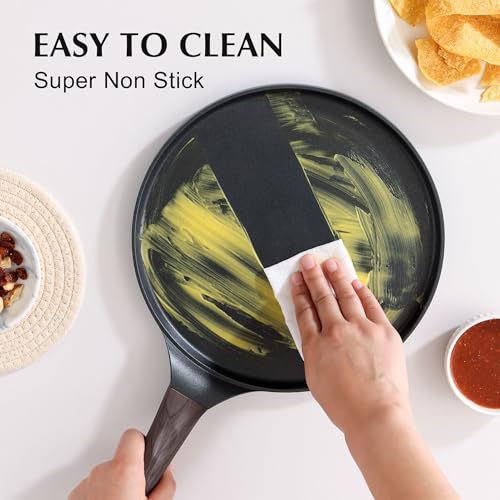 10 Inch Nonstick Crepe Pan Granite Coating Pancake Pan Black