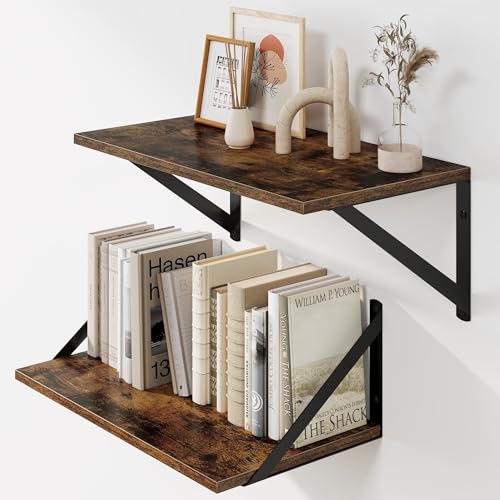Deep Floating Shelves for Wall (2 Count)