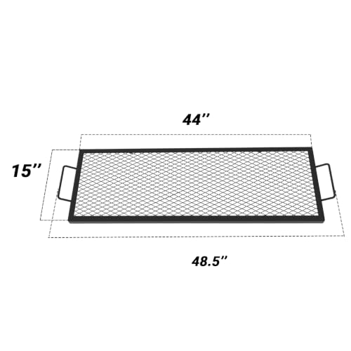 Heavy Duty Rectangular Fire Pit Grill Grate with X