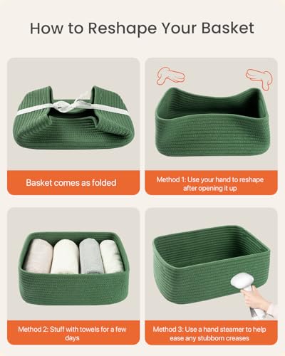 Small Woven Storage Basket for Organizing (3 Count)