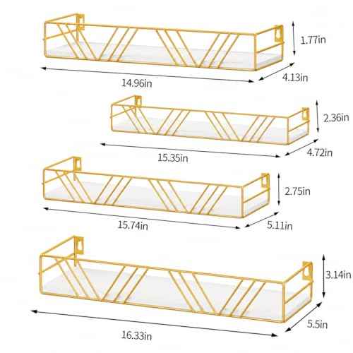 Floating Shelves for Wall Set of 4
