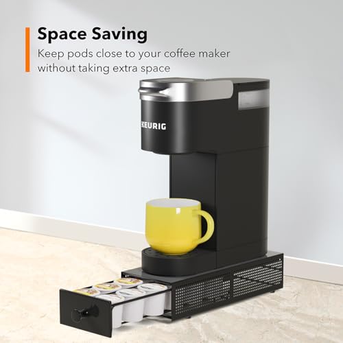 K Cup Organization Storage Drawer Maker K Cup Holder Coffee Pod Organizer Stand Tray Counter Rack Countertop Maker Stand Capsules Compatible with Keurig Accessories Holds 12 Pods