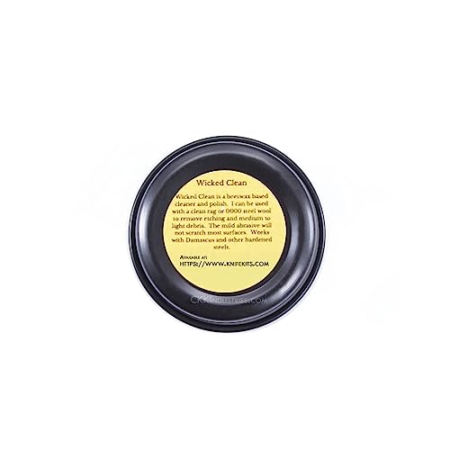 WICKED CLEAN - (0.50 oz.) - Cutting Edge Knife Cleaner - For Stainless Steel, Carbon Steel, and Damascus Steel - (USA Made) – Cleans & Protects