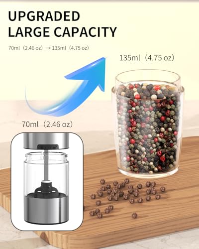 Gravity Electric Salt and Pepper Grinder Set with 2 (2 Count)