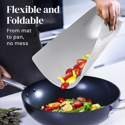 Extra Thick Flexible Cutting Mat Set With Food Icons & EZ (4 Count)