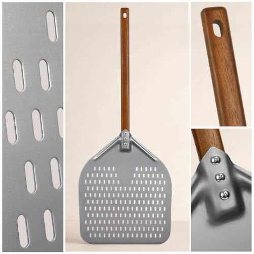 12" x 15" Perforated Aluminum Pizza Peel