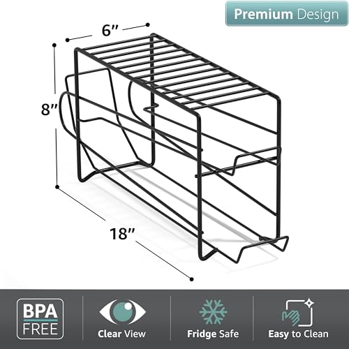 Soda Can Dispenser Rack for Fridge (12 Count)