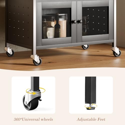 Coffee Bar Cart Cabinet