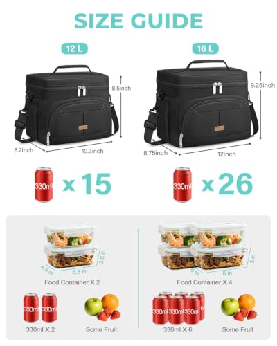 Lunch Box for Men Women Insulated Lunch Tote Cooler Bag Lunchbox