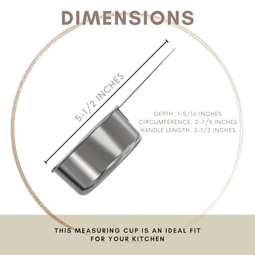 1 2 Cup Stainless Steel Measuring Cup (4 Count)