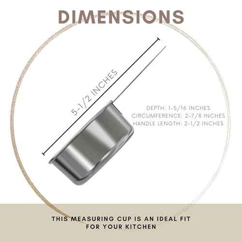 1 2 Cup Stainless Steel Measuring Cup (12 Count)