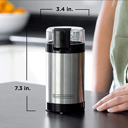 One Touch Coffee & Spice Grinder with Stainless Steel Blades