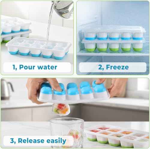 Silicone Ice Cube Tray (4 Count)