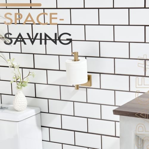 Toilet Paper Holder Champagne Bronze Toilet Roll Holder Hold Mega Rolls Kitchen Bathroom Tissue Paper Dispenser Stainless Steel