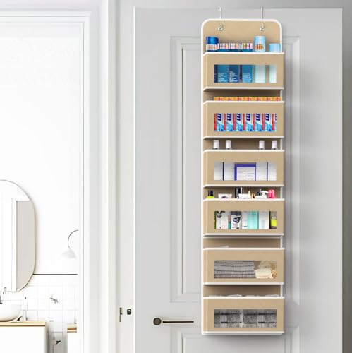 6 Clear Window Pocket Over Door Hanging Organizer
