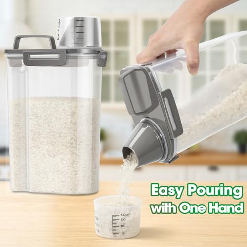 Rice Container Cereal Storage Container 2 Pack 5 Lbs (2 Count)