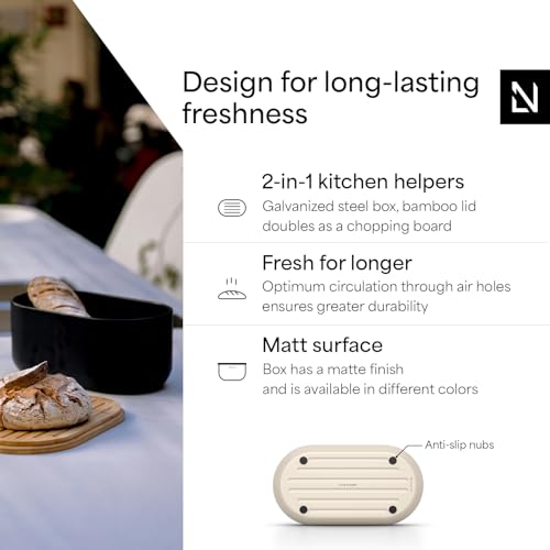 Bread Box I Metal bread box for long lasting freshness with non