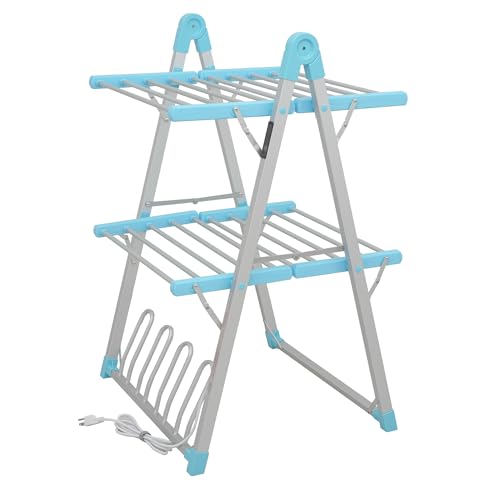 Heated Clothes Drying Rack Foldable Timer Shoes Socks