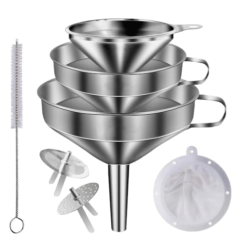 Stainless Steel Funnels for Kitchen use (3 Count)
