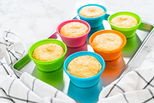 Silicone Reusable Muffin Liners for Baking (8 Count)