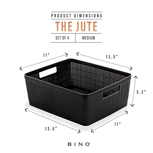 Woven Plastic Basket (4 Count)