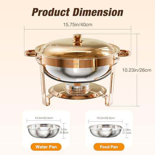 Round Chafing Dishes for Buffet 4 Pack
