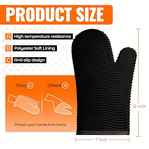 Silicone Oven Mitts (2 Count)
