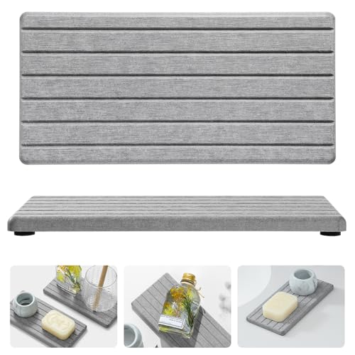 2PCS Instant Dry Diatomite Stone Counter Makeup Tray Organizer (2 Count)