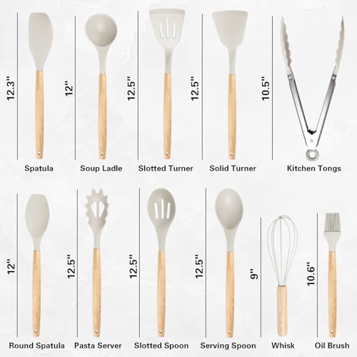 19PCS White Kitchen Cooking Utensils Set Kitchen Tools Set (19 Count)