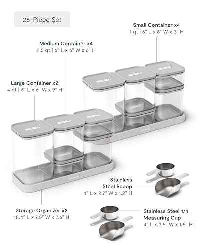 26 Piece Ultimate Airtight Glass Food Storage Containers with Lids
