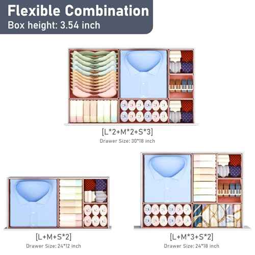 Drawer Organizer Clothes Storage (28 Count)