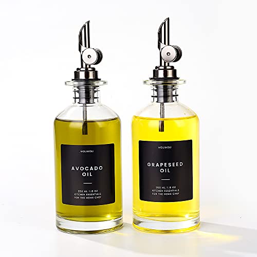 Oil and Vinegar Dispenser with Metal Pour Spout (2 Count)