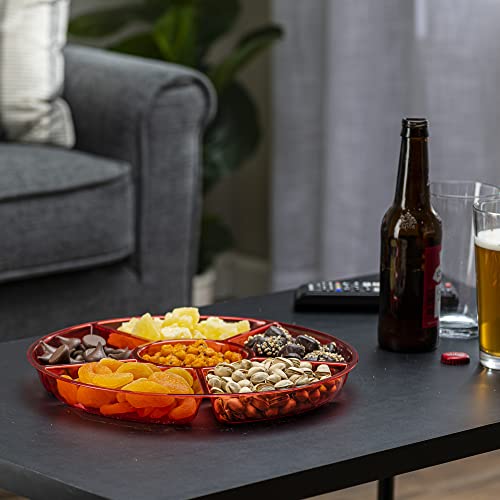 6 Sectional Round Plastic Serving Tray