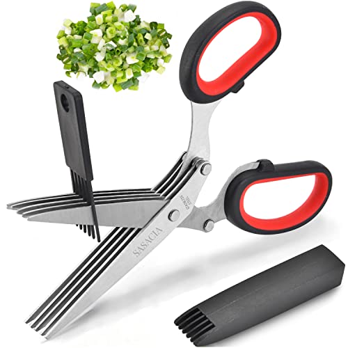 Herb Scissors with 5 Blades & Cleaning Kit